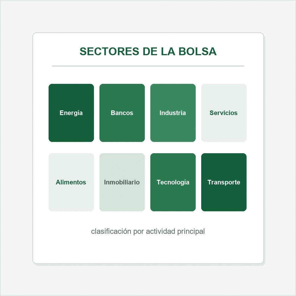 Esquema de agrupación de industrias por sectores en la bolsa